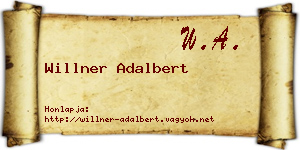 Willner Adalbert névjegykártya